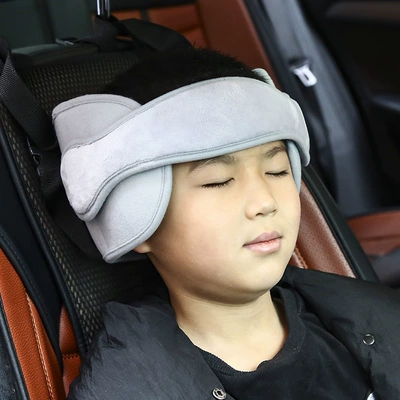 Safety Seat Sleeping Artifact Kidsren's Head Fixed Car Baby Baby Car Headrest Side Sleeping Pillow (Headrest) - grey