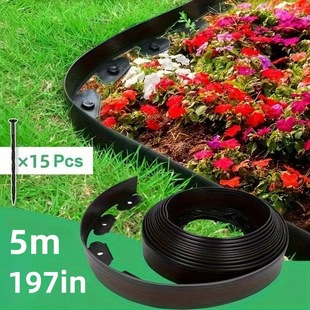 Wholesale grass and stone isolation belt L-shaped 15cm high soil barrier park grass belt thickened lawn grass belt full circumference