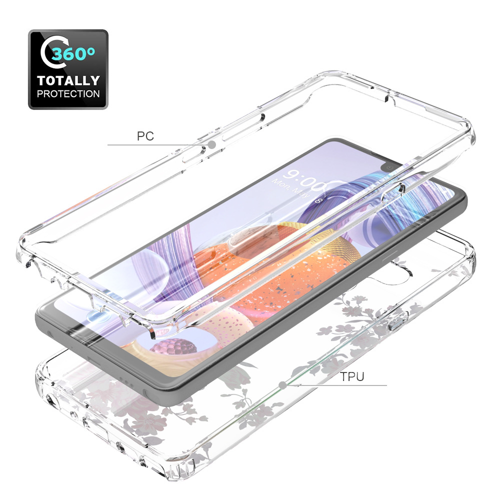 Suitable for LG Stylo 6 Rose Painted 6.8inch Anti-fall and Shock-proof Protective Cover Ready-made Factory First-hand Supply