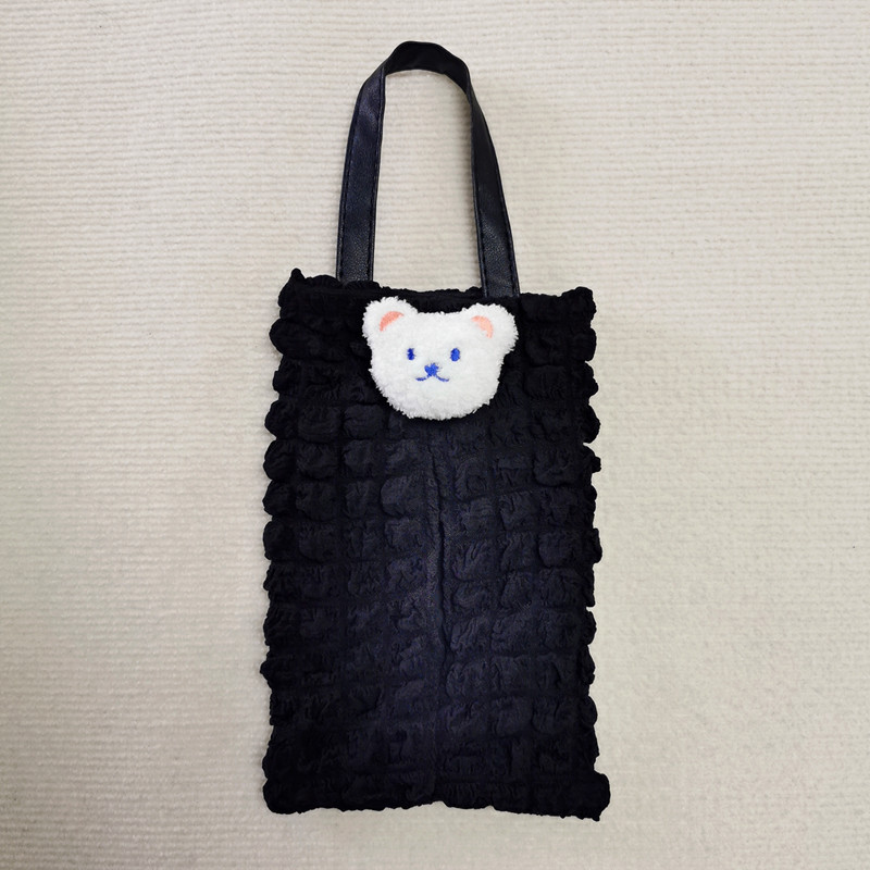 Korean-style cute bear tissue box cover for car seat backs, suitable for babies and children
