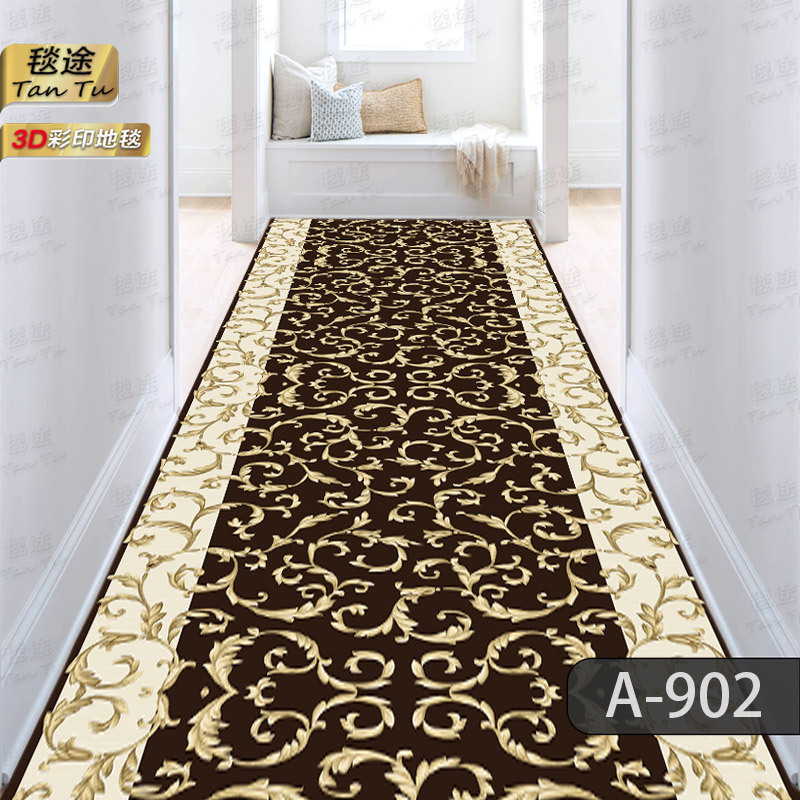 Flower carpet 3D cutting floor mat door entrance corridor aisle corridor stairs strip home carpet Hotel