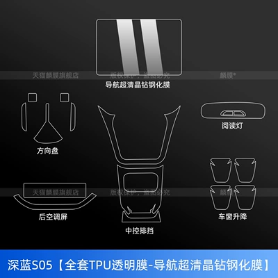 Car interior film – Film Accessories Modification - 26-models-of-dark-blue-s05-full-set-navigation-is-ultra-clear-crystal-diamond-tempered-film