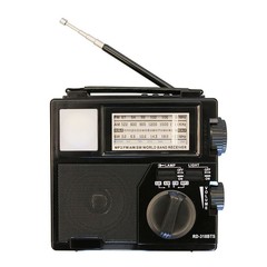 メーカーはマルチバンド携帯懐中電灯付き太陽光充電手動fmカードbluetoothラジオを販売しています。