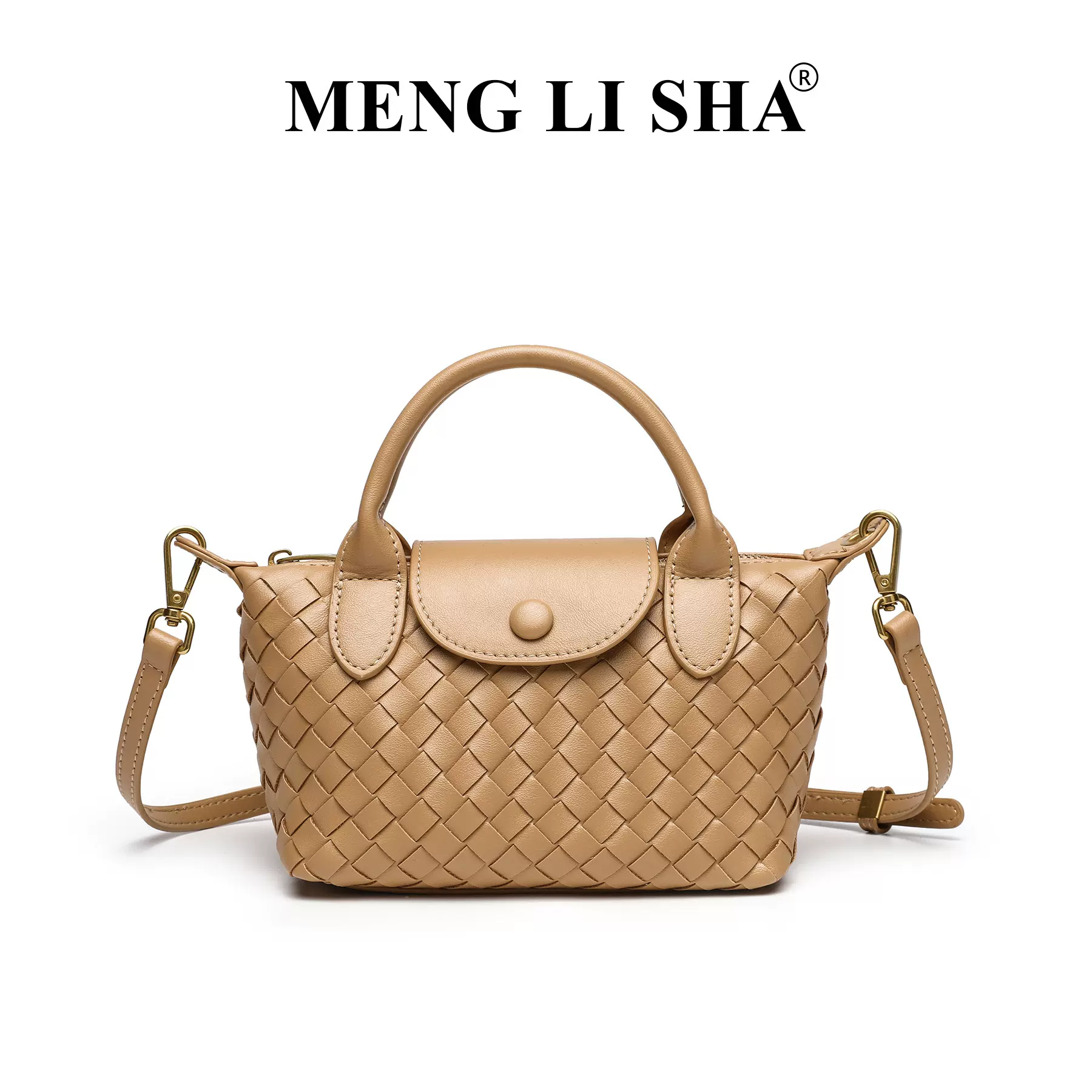 跨境热销新款手工编织龙骧包时尚单肩斜挎饺子包通勤百搭手提女包