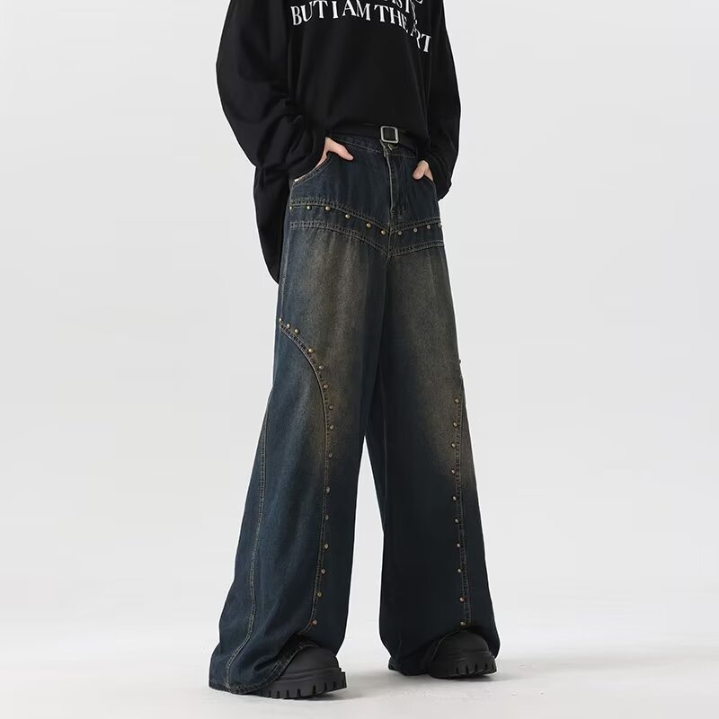 Retro demi-season autumn jeans