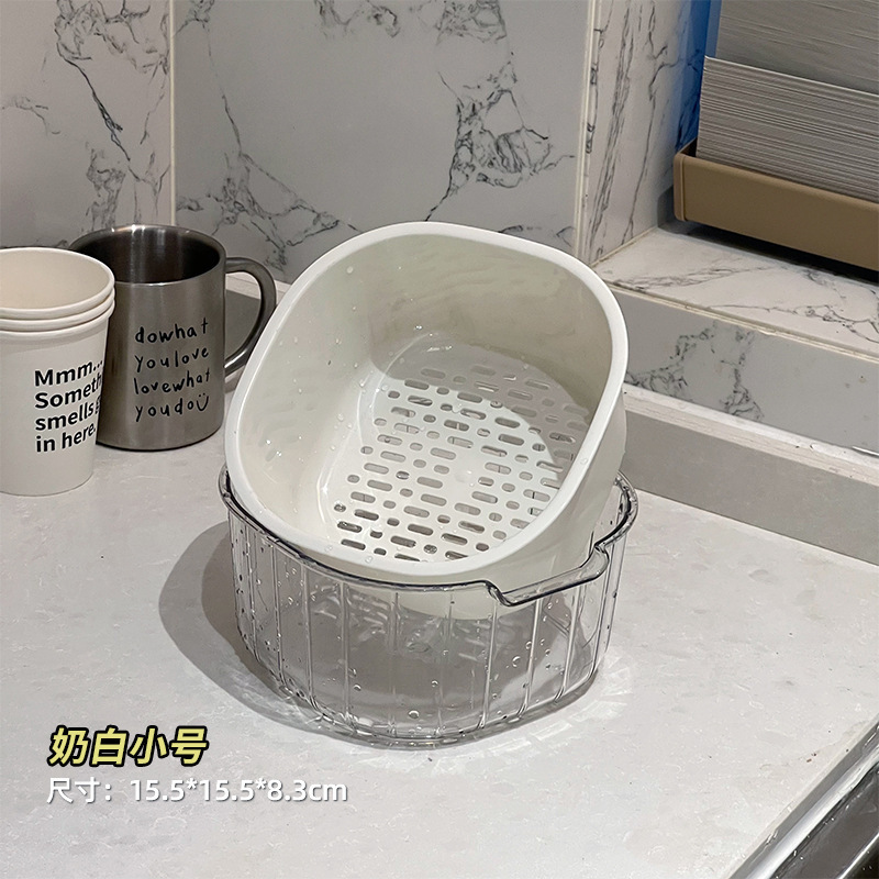 シンク二層排水バスケットキッチン用品リビングルームティーホームフルーツプレートバスケットシンクバスケット|undefined