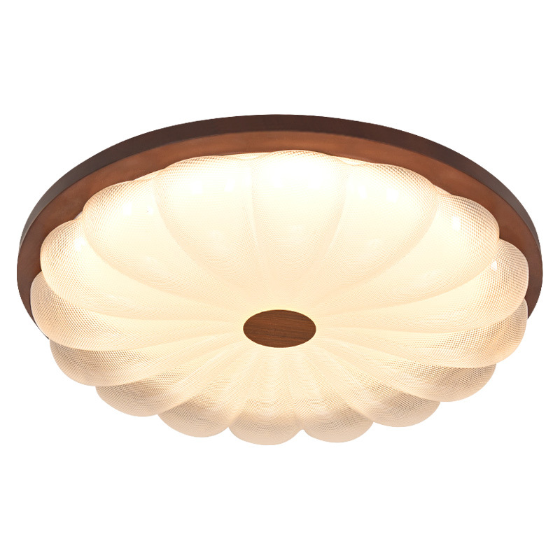 Lámpara de dormitorio retro de estilo americano, lámpara de techo de madera maciza, estilo de mediados de siglo, lámpara LED para sala de estar, protección para los ojos, lámpara para habitación infantil L271 image 5