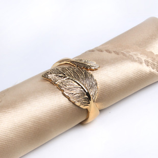 Alloy Leaf Napkin Buckle Western Food Buckle Creative Napkin Ring Napkin Ring Restaurant Home Hotel Napkin Ring Tableware