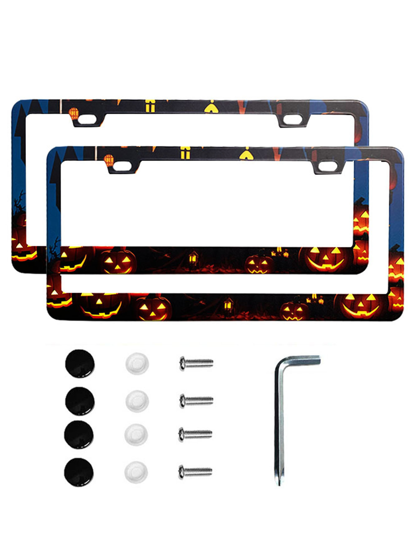 US regulations Halloween license plate frame UV craft pattern license plate frame license plate frame aluminum alloy stainless steel license plate frame