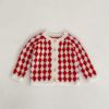 Spring children's knitted sweater for early age girl's, jacket, suspenders, bodysuit, set