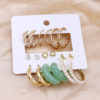 Earrings, set, metal resin, suitable for import, new collection, European style