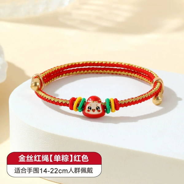 Gold wire red rope [single rice dumpling] red