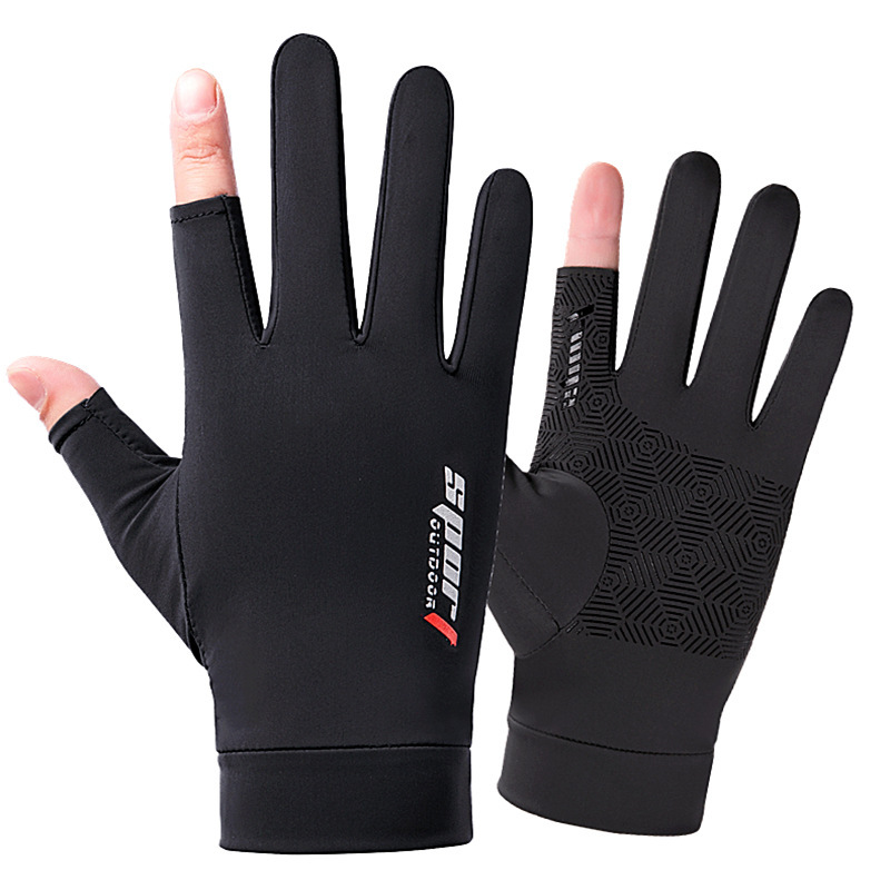 silk summer travel quick dry non-slip gloves for men and women