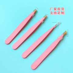 不鏽鋼眉毛夾修眉拔毛精密鑷子斜口96夾貼假睫毛多用美容工具套裝