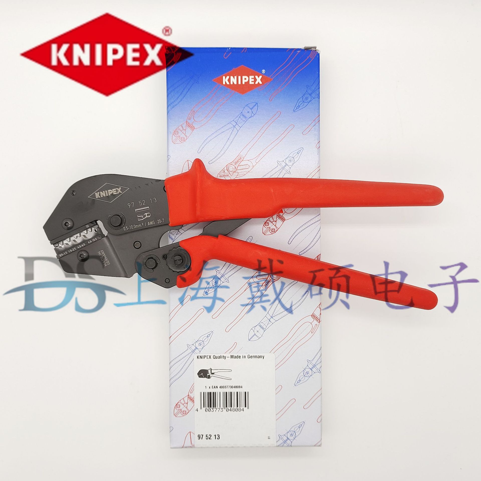 德国 KNIPEX凯尼派克97 52 13 省力型棘轮压线钳 975213