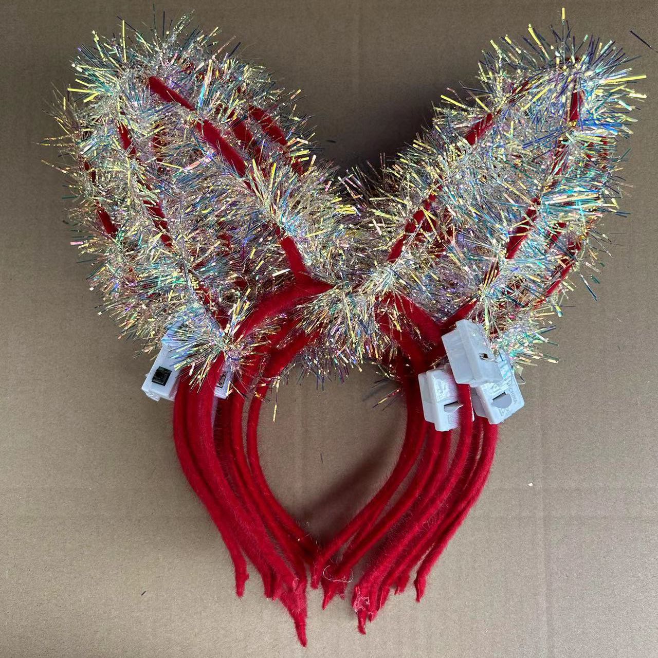 Diadema con Orejas de Conejo con Luces, Diadema Brillante para Puestos de Mercado Nocturno, Juguetes Brillantes para Niños al por Mayor