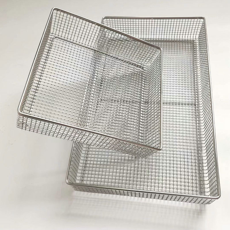 304不锈钢消毒框 超声波器械清洗筐手术室不锈钢器械室网筐网篮