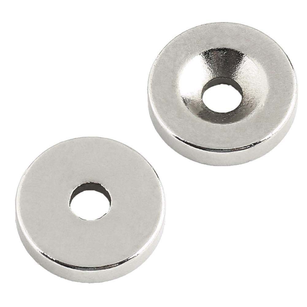 LED屏磁柱钕铁硼圆形沉头螺丝孔强磁打孔磁铁台灯电器照明吸铁石