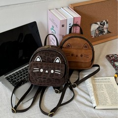 韩系可爱焦糖小面包kitty双肩包女小众设计学院风百搭休闲手提包