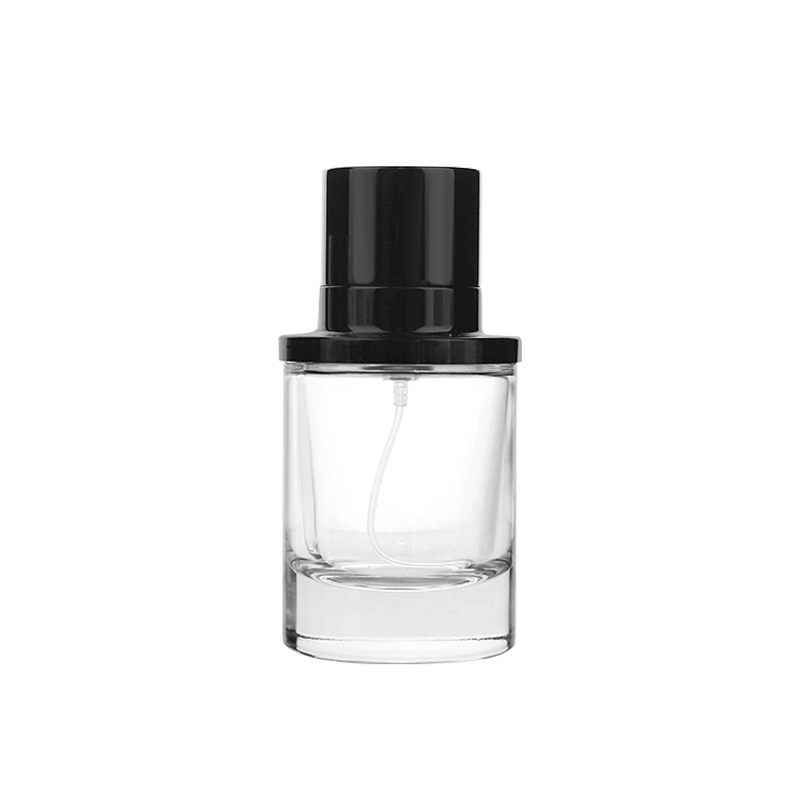 スポット50ml100ml円筒形加重磁気香水ボトル厚底スプレーボトルはラベルガラス空ボトルとして使用できます|undefined
