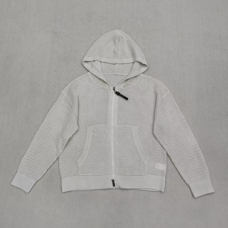 26 Early Autumn New Style Old Money Style Linen Hooded Knitwear with Shiny Threads and Handmade Bead Chain Decoration, Loose Long-Sleeved Zipper Knitwear 26 Early Autumn New Style Old Money Style Linen Hooded Knitwear with Shiny Threads and Handmade Bead Chain Decoration, Loose Long-Sleeved Zipper Knitwear