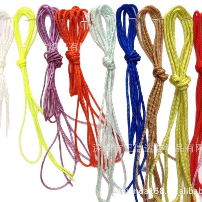 【现货】白色尼龙绳荧光绳挂绳服装吊绳 pp针通绳涤纶绳