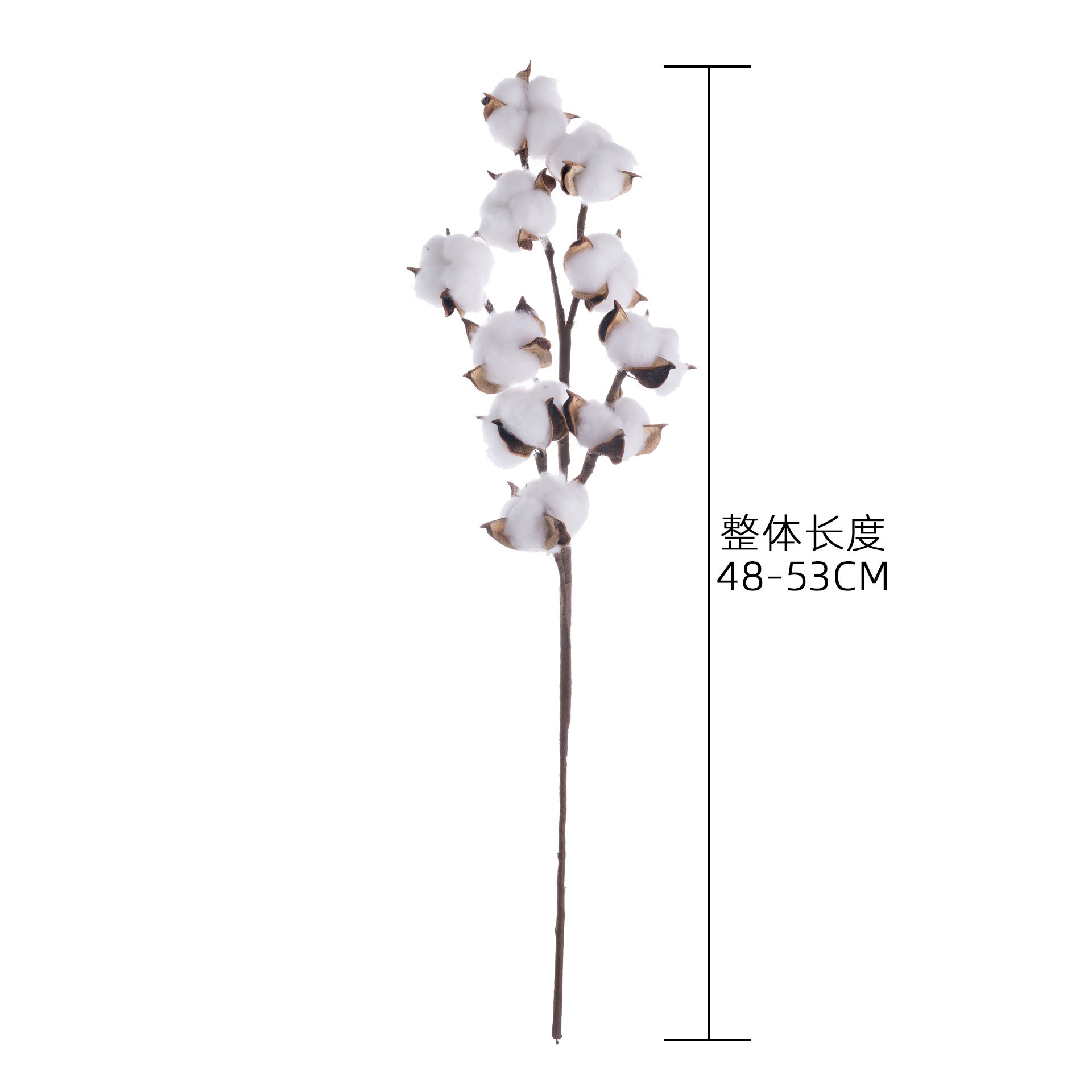 Flor artificial 10 cabeza de algodón natural rama fábrica decoración del hogar boda celebración flor planta pared falsa flor MW61177