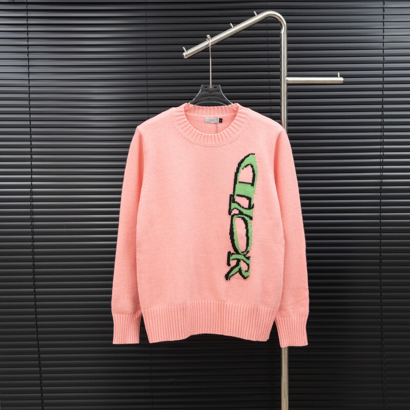 European Cross-Border Exclusive Autumn and Winter Light Luxury New g Letter Jacquard Round Neck Pullover Knit Sweater for Men