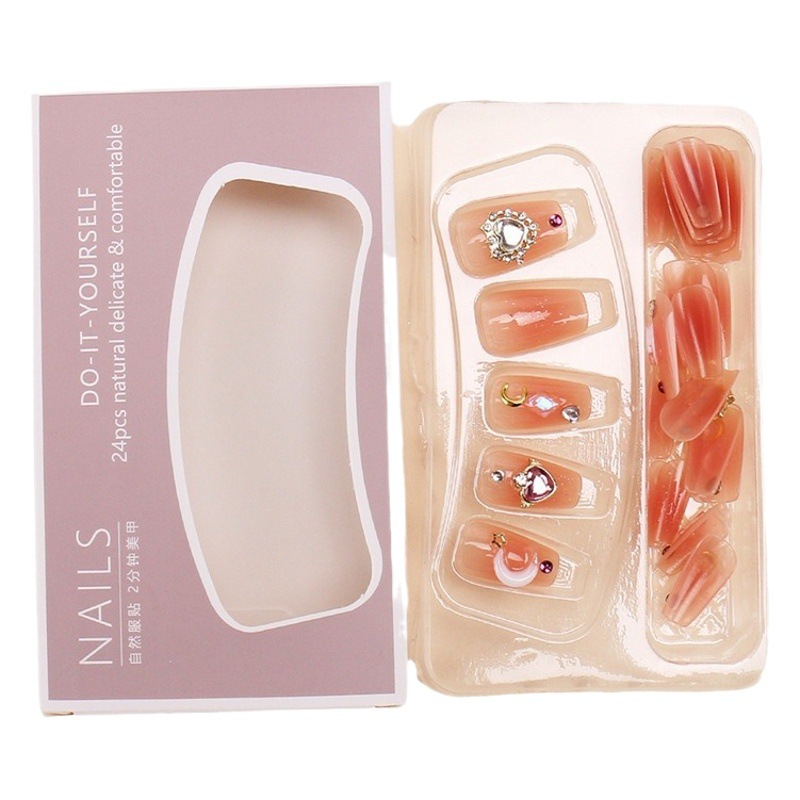 Desgaste de uñas al por mayor TikTok popular conejo hermano mismo estilo guerrero chica bonita manicura parche de uñas terminado pieza de uñas falsas