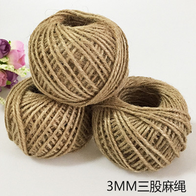 2mm de dos hilos de cuerda de cáñamo nueva cuerda trenzada hecha a mano vintage jardinería flor tienda ramo etiqueta decorativa cuerda de encuadernación 50 m