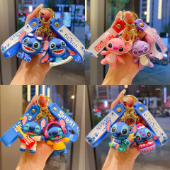 漫画の変装のスティッチのキーホルダーの潮流スティッチのシリーズのペンダントのゲーム城のキーチェーンの小さい贈り物の卸売り