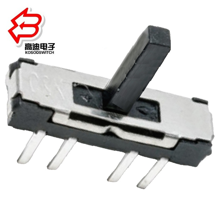 小型三档拨动开关立式  3位拨码开关2P3T  侧拨3档滑动开关八脚