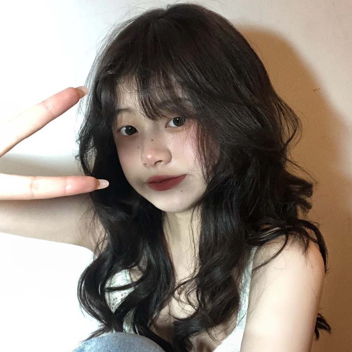 Starcheng pelucas rojas mujeres frías marrones cabello largo ondulado largo rizado natural simulación diaria temperamento completo estilo de cabeza