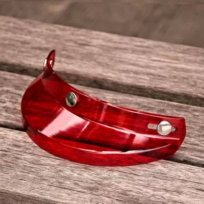 Dəbilqə (Kaska) aksesuarları Motorcycle Helmet Brim Half - three-button-universal-burgundy-curved-edge