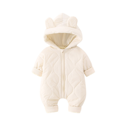 Baby Autumn and Winter Clothes Baby Onesie Warm Clothes Newborn Crawling Suit Thickened Cotton Coat Outing Coat Cotton Coat Hooded Coat 