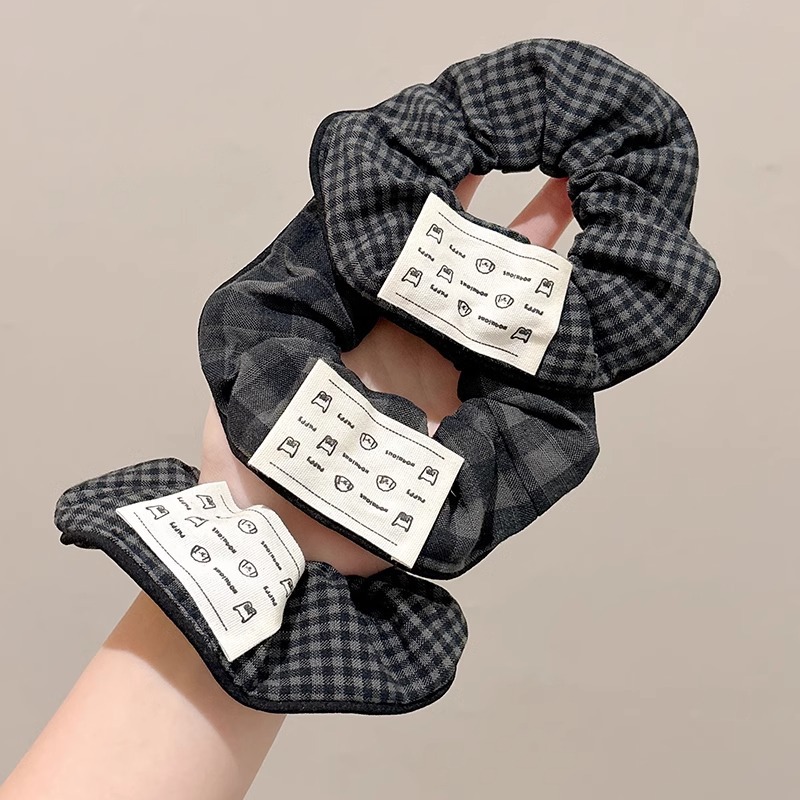 Gray color anillo de cabello para mujeres 2025 nuevo estilo de alta calidad anillo de cabello estricado medio atado de cabello corda de goma adornos para el cabello