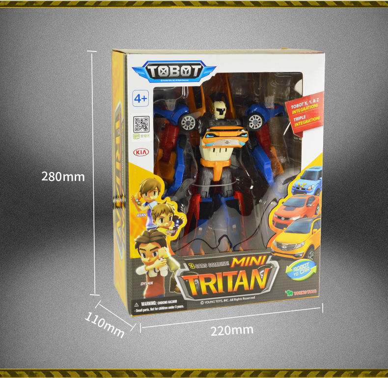 The Korean Transformable Tobo brothers' three-in-one robot is only equipped with anime King Kong autobots. Children can be sent one piece on their behalf undefined