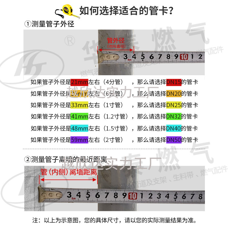四六分天然气管水管道固定管卡 管夹 直角卡箍 M8膨胀螺固定支架|undefined