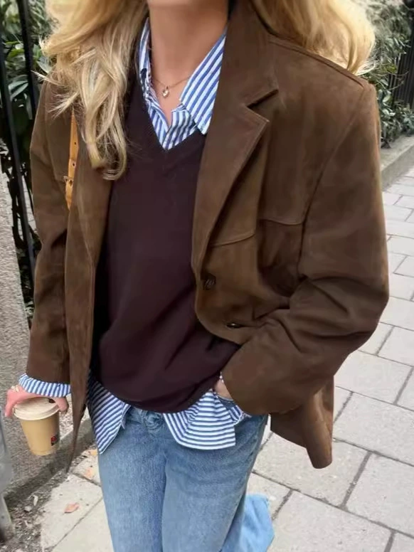 Плюшемод jacket для отдыха, американский стиль, европейский стиль, оверсайз