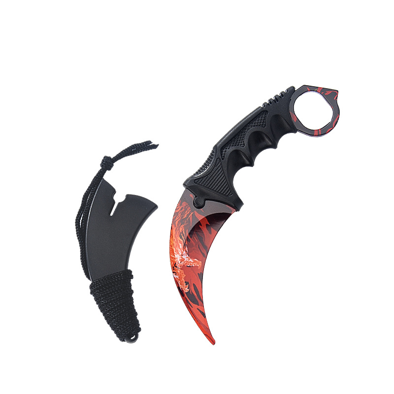 Dragón de fuego + cuerda cuchillo cubierta