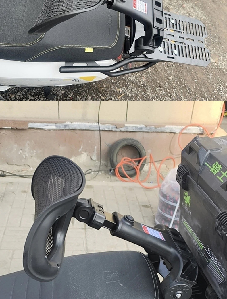 Suitable for M85/80/95Mk2 Electric Vehicles with Tail Rack, Universal Model, Retractable Folding Backrest, Rider Waist Support Backrest