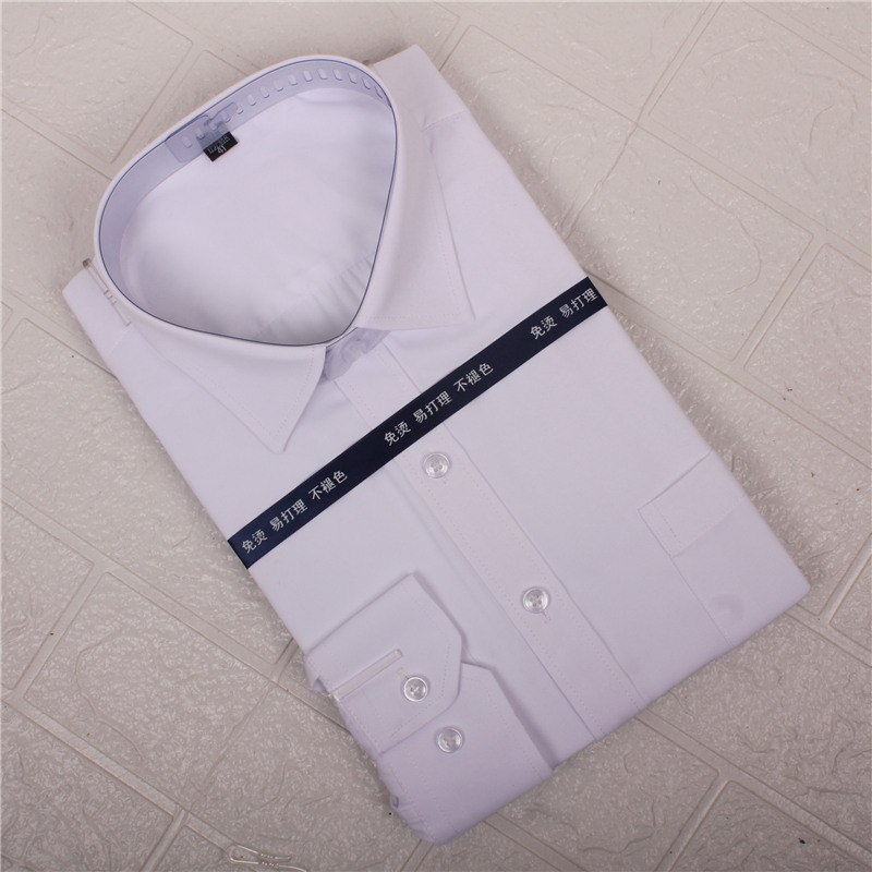 Suxi Can Pick up One Piece Drop Shipping White Polyester Cotton Shirt Men's Long-Sleeved Blue Black Short-Sleeved Shirt Men's Large Size