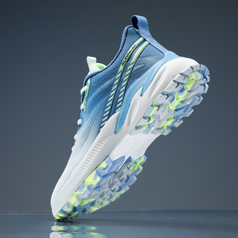 Calzado deportivo de talla grande para hombre, zapatos para correr de tejido volador transpirables de otoño e invierno, zapatos para correr ultraligeros de otoño para estudiantes de secundaria