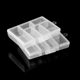 New fixed 6 grid PP transparent plastic box with lid Lego sample parts diy beaded desktop finishing storage box