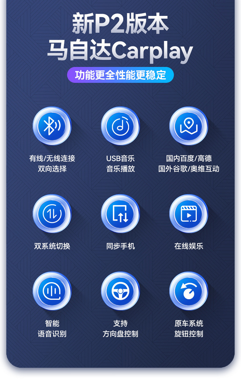 Applicable to Mazda Carplay box car Wireless original car upgrade Android system car machine interconnection box