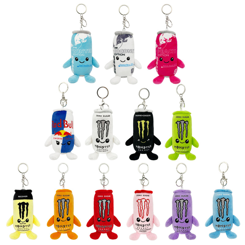 Cross-border Monster Energy Drink Can Plush Toy, Cute Cartoon Monster Doll Keychain Pendant, Gift