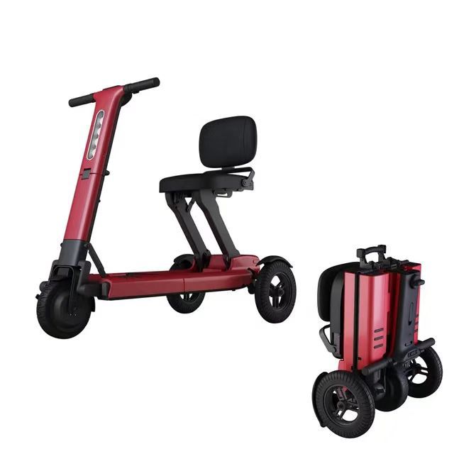 Aluminum Alloy Smart Electric Scooter Folding Three-Wheel Electric Car Disabled Battery Car Smart Lithium Car