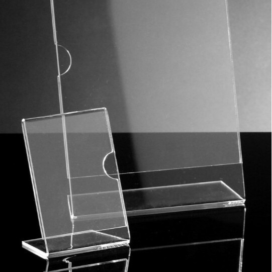 Acrylic Card Slot A4 Insert Label Transparent Photo Frame Stand Display Insert Box Photo Frame High Transparency Organic Square Shape