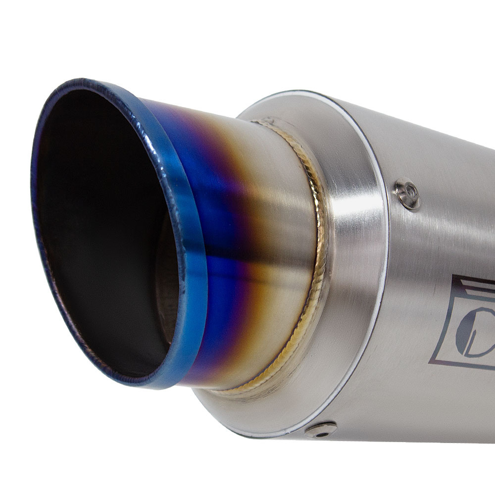 Motorcycle R3 Mt07 Z900Z400 450Sr Modified Exhaust Pipe Shark Mouth Blue at Both Ends Universal Tail Section