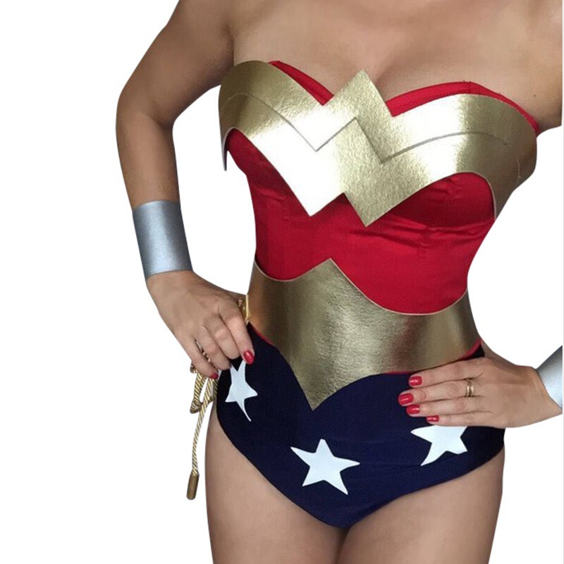 Amzon Amazon hot style Wonder Woman with Bra fit tights 6-piece set Halloween play suit Amzon Amazon hot style Wonder Woman with Bra fit tights 6-piece set Halloween play suit